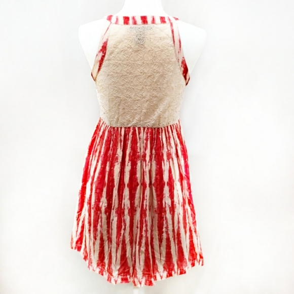 American Rag dress Medium red and white tie dye NWOT - Picture 3 of 6